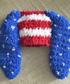 Online American Store Kids Clothing 0 To 3m Newborn 4th July Baby Bunny Hat, Baby Shower Gift Crochet Baby Hat, Bunny Ears Red White Blue Star American Flag Hat Crochet Hat