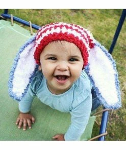 Online American Store Kids Clothing 0 To 3m Newborn 4th July Baby Bunny Hat, Baby Shower Gift Crochet Baby Hat, Bunny Ears Red White Blue Star American Flag Hat Crochet Hat