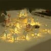 AppleParty Store 1.5M 10pcs LED Christmas Tree House Style Fairy Light Led String Wedding Natal Garland New Year Christmas Decorations For Home