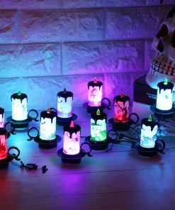 Wenyida Store 1 Pcs Halloween Decorative With LED LlightCastle Pumpkin For Bar Party LED Lamp Glowing Supplies Lighting Novelty Gift Bright