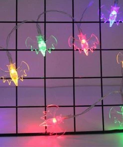 The American Store 10 LED Hanging Halloween Decor Pumpkins/Ghost/Spider/Skull LED String Lights Lanterns Lamp For DIY Home Outdoor Party Supplies Halloween Decorations