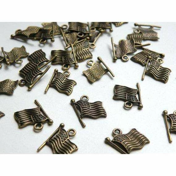 SparklingSistersJS Clothing Accessories 10 USA American Flag Charms Antique Bronze 18x15mm KA13663B 3 SparklingSistersJS Clothing Accessories 10 USA American Flag Charms Antique Bronze 18x15mm KA13663B