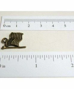 SparklingSistersJS Clothing Accessories 10 USA American Flag Charms Antique Bronze 18x15mm KA13663B
