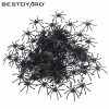 BESTOYARD Whole Store Halloween Prop 100 Pcs Plastic Fake Spider Practical Jokes Props Realistic Spider For Prank Halloween Party Decoration