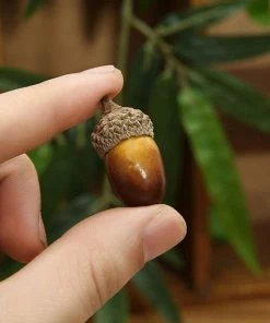 JETTING HomeGarden Store 10PCS Fake Fruits Artificial Mini Acorn Oak Foam Nut Ornaments Home Room Party Xmas Decorative Christmas Decorations For Home