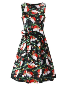 SYourself Store 2018 New Winter Christmas Dress For Women Elk Snowflake Autumn Long Sleeve 5XL Plus Size Lady Casual A-Line Mini Dress Vestidos