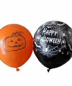 HZ Lifestyle Store Halloween Decorations 10pcs 12 Inch Latex Balloons Spider Web Pumpkin Horror Halloween Decoration Globos Helium Air Ball Kids Toy Birthday Party Decor