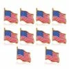 Onlineamericanstore 10PCS American Flag Lapel Pin United States USA Hat Tie Tack Badge Pin