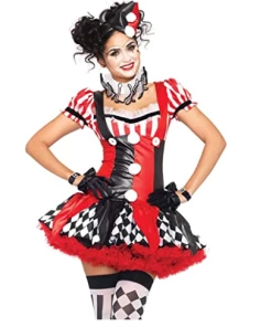 WSHDD Store Halloween Women Costumes Deluxe Halloween Costume Women Adult Funny Circus Clown Costumes Horror Ghosts Cosplay Carnival Quinn Honey Joker Party Dress