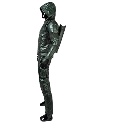 The American Store Green Arrow Oliver Queen Cosplay Costume Green Arrow Season 5 Superhero Clothing Male Halloween Leather Costume Adult Men Outfit 4 The American Store Green Arrow Oliver Queen Cosplay Costume Green Arrow Season 5 Superhero Clothing Male Halloween Leather Costume Adult Men Outfit
