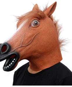 The American Store Creepy Horse Lion Octopus Hippo Rubber Animal Mask Latex Party Panda Animal Mask Kids Party Halloween Masquerade Mask Funny Halloween Costumes