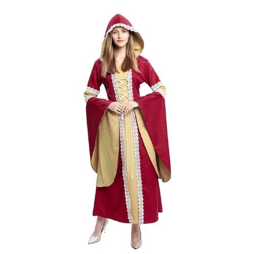 The American Store Medieval Dress Robe Women Renaissance Dress Princess Queen Costume Velvet Court Maid Halloween Costume Vintage Hooded Gown Halloween Costumes 3 The American Store Medieval Dress Robe Women Renaissance Dress Princess Queen Costume Velvet Court Maid Halloween Costume Vintage Hooded Gown Halloween Costumes