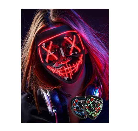 The American Store Halloween Mask LED Light Up Funny Masks The Purge Election Year Great Festival Cosplay Costume Supplies Party Masks Glow In Dark Halloween Costumes 4 The American Store Halloween Mask LED Light Up Funny Masks The Purge Election Year Great Festival Cosplay Costume Supplies Party Masks Glow In Dark Halloween Costumes