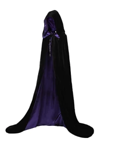 Home Lives Halloween Costumes Adult Fancy Dress Halloween Costume Hooded Cloak Wedding Cape Wicca Robe S4