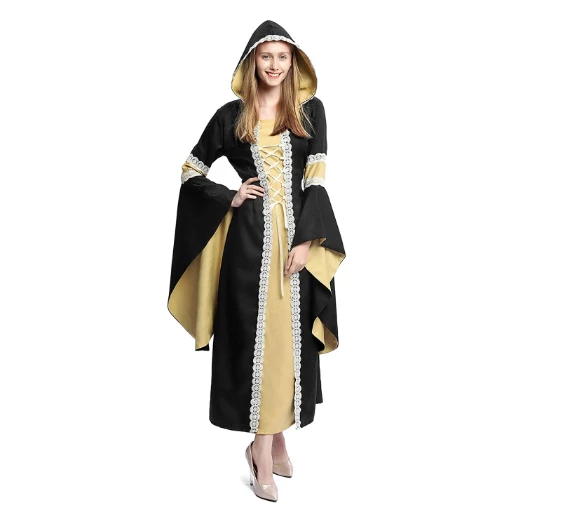 The American Store Medieval Dress Robe Women Renaissance Dress Princess Queen Costume Velvet Court Maid Halloween Costume Vintage Hooded Gown Halloween Costumes 4 The American Store Medieval Dress Robe Women Renaissance Dress Princess Queen Costume Velvet Court Maid Halloween Costume Vintage Hooded Gown Halloween Costumes