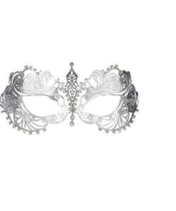 Grace Wong's Party Store Filigree Devil Mask Skull Venetian Masquerade Gold Mardi Gras Costume Mascaras Halloween Mask Laser Cut Metal Carnival Mask Halloween Costumes