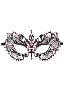 Grace Wong's Party Store Filigree Devil Mask Skull Venetian Masquerade Gold Mardi Gras Costume Mascaras Halloween Mask Laser Cut Metal Carnival Mask Halloween Costumes