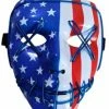 Onlineamericanstore Halloween Mask Light Up Masks Stitched American Flag 4th Edition LED Lighted Costume Mask (EDM, Rave, Party, DJ, Halloween, Costume, Movie)