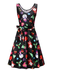 SYourself Store 2018 New Winter Christmas Dress For Women Elk Snowflake Autumn Long Sleeve 5XL Plus Size Lady Casual A-Line Mini Dress Vestidos