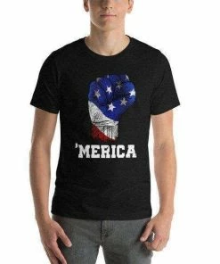 FrikilandShop America Fist American Flag T Shirt 4th July Independence Day - Memorial Day Shirt - Labor Day - Presidents Day - Vintage USA Flag - Patriot Mens Clothing