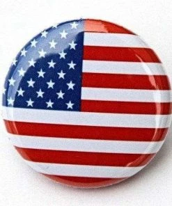Theangryrobot American Flag - Pinback Button Badge 1 Inch