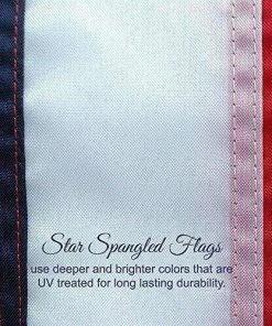 Star Spangled Flags Flags & Banner American Flag 5x8-100% Made In USA Using Tough, Long Lasting Nylon Built For Outdoor Use, UV Protected And Featuring Embroidered Stars And Sewn Stripes Plus Superior Quadruple Stitching On Fly End