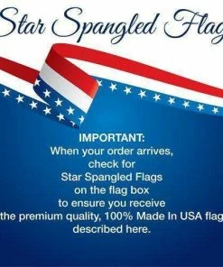 Star Spangled Flags Flags & Banner American Flag 5x8-100% Made In USA Using Tough, Long Lasting Nylon Built For Outdoor Use, UV Protected And Featuring Embroidered Stars And Sewn Stripes Plus Superior Quadruple Stitching On Fly End