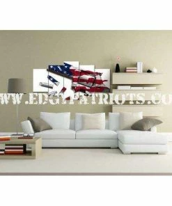 EdgyPatriots Wall Decor & Art American Flag And 2nd Amendment #2 Wall Art Canvas - Army Rangers- Military Art- Patriotic Wall Art- Navy Seals- Army Wall Decor- US Marines
