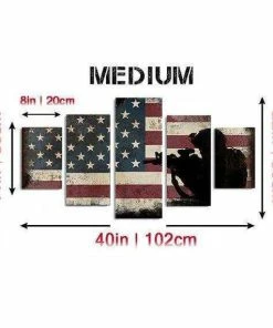 EdgyPatriots Wall Decor & Art American Flag And 2nd Amendment #2 Wall Art Canvas - Army Rangers- Military Art- Patriotic Wall Art- Navy Seals- Army Wall Decor- US Marines