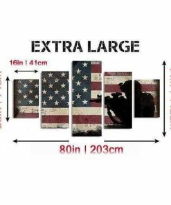 EdgyPatriots Wall Decor & Art American Flag And 2nd Amendment #2 Wall Art Canvas - Army Rangers- Military Art- Patriotic Wall Art- Navy Seals- Army Wall Decor- US Marines