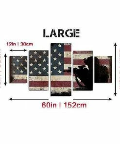 EdgyPatriots Wall Decor & Art American Flag And 2nd Amendment Wall Art Canvas - Army Rangers- Military Art- Patriotic Wall Art- Navy Seals- Army Wall Decor- US Marines