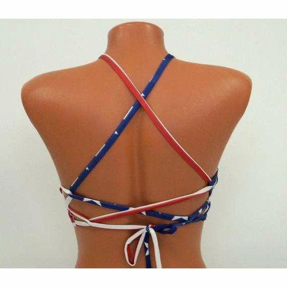 Bstyle American Flag Bikini Top/Flag Strappy Halter Top/High Neck/Patriotic Bikini/Swimwear/Swimsuit/Bathing Suit/Plus Size/4th July Bikini Top 5 Bstyle American Flag Bikini Top/Flag Strappy Halter Top/High Neck/Patriotic Bikini/Swimwear/Swimsuit/Bathing Suit/Plus Size/4th July Bikini Top