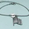 Toodaughters American Flag Charm Bracelet, American Flag Charm, Adjustable Bracelet, Personalized Bracelet, Initial Bracelet, Monogram, American Flag 2 Toodaughters American Flag Charm Bracelet, American Flag Charm, Adjustable Bracelet, Personalized Bracelet, Initial Bracelet, Monogram, American Flag