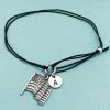 Toodaughters Accessories American Flag Cord Bracelet, American Flag Charm Bracelet, Adjustable Bracelet, Charm Bracelet, Personalized, Initial, Monogram