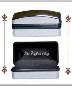 TheCufflinkShop AMERICAN FLAG CUFFLINKS - Woven American Flag Accents - Perfect Birthday Or Anniversary Gift - Silver Cufflink Box Included In Price (3a2) Clothing Accessories