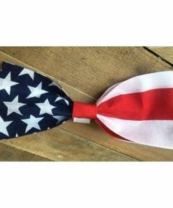 HaleysHoundHaus American Flag Dog Bow Tie | Fourth Of July Bow Tie | 4th Of July| Slip On Bow Tie Pets