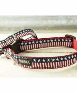 SadieBugsCollars American Flag Dog Collar, Stars And Stripes