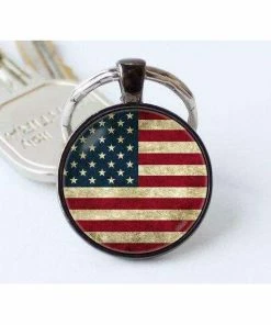 WorldOfDream Accessories American Flag Keychain US Flag Key Ring Patriotic Jewelry Christmas Gift Flag Pendant USA Flag Keychain American Key Chain Stars And Stripes