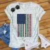 SaltyTeeApparelCo American Flag Lace And Leopard- Quote Shirts - Unisex Shirt - Bella Canvas - Saying Shirt