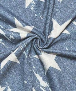 Perfashion Women Clothing American Flag Print Shirt For Women Short Sleeve T-Shirts Blouse Tops