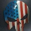 QWCustomMetalWorks Flags & Banner American Flag Punisher Skull