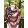 KnittingHappens Women Clothing American Flag Scarf, Vintage Flag, Aged Flag, Light Fabric Rectangular Extra Large Shawl MADE TO ORDER