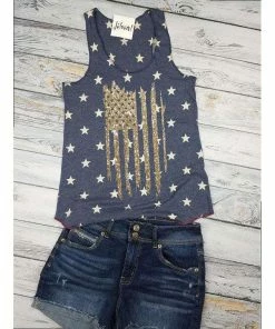 JilovalBrand American Flag Shirt, Star Shirt, Americana Tank, Forth Of July Shirt For Woman, Ladies Tank Top, Patriotic Tank Top, Summer Concert Tank Pets