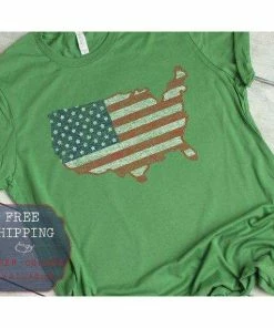 HisAndHerThreads American Flag Shirt, US Silhouette, Patriotic Shirt, Picnic T Shirt, Fourth Of July Tshirt, Americana Shirt, America Shirt, USA T Shirt