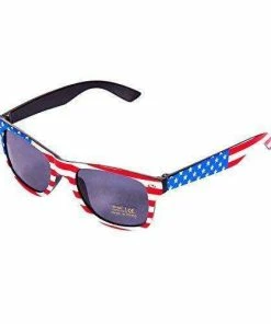 YLK Products American Flag Sunglasses Pack Of 4 - USA Sunglasses For 4th Of July Celebration Clothing Accessories