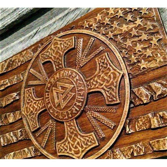 OlegWoodArt American Vintage Collection American Flag Walknut Viking Plaques Decor Art Norse Thor Odin Wood Picture Pagan Gods Carving Heathen Asatru Celtic Norse Rune Wall Hanging 7 OlegWoodArt American Vintage Collection American Flag Walknut Viking Plaques Decor Art Norse Thor Odin Wood Picture Pagan Gods Carving Heathen Asatru Celtic Norse Rune Wall Hanging