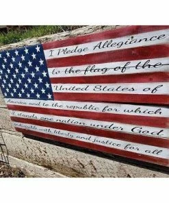 Prairiecustomcreate American Flag With Pledge Concealment Flags