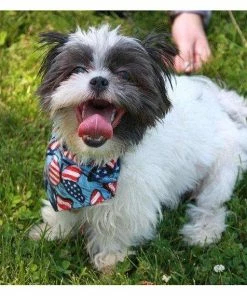 PatienceWayShop American Flag, Patriotic Dog Bandana, July 4th Dog Scarf, Red White Blue, Best Seller, Gifts For Volunteers, German Shepherd, Best Selling Pets