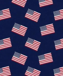 The American Store American Flags On Navy Surgical Scrub Hat, Adorable Patriotic Women's Pixie Scrub Cap, Operating Room Caps, Custom Caps Company Clothing Accessories