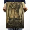 Seasonstorm Stationery Store Wall Decor & Art American Sexy Girl Nostalgic Vintage Kraft Paper Classic Movie Map Poster Home Decor Garage Wall Decor Art Retro Prints Post It